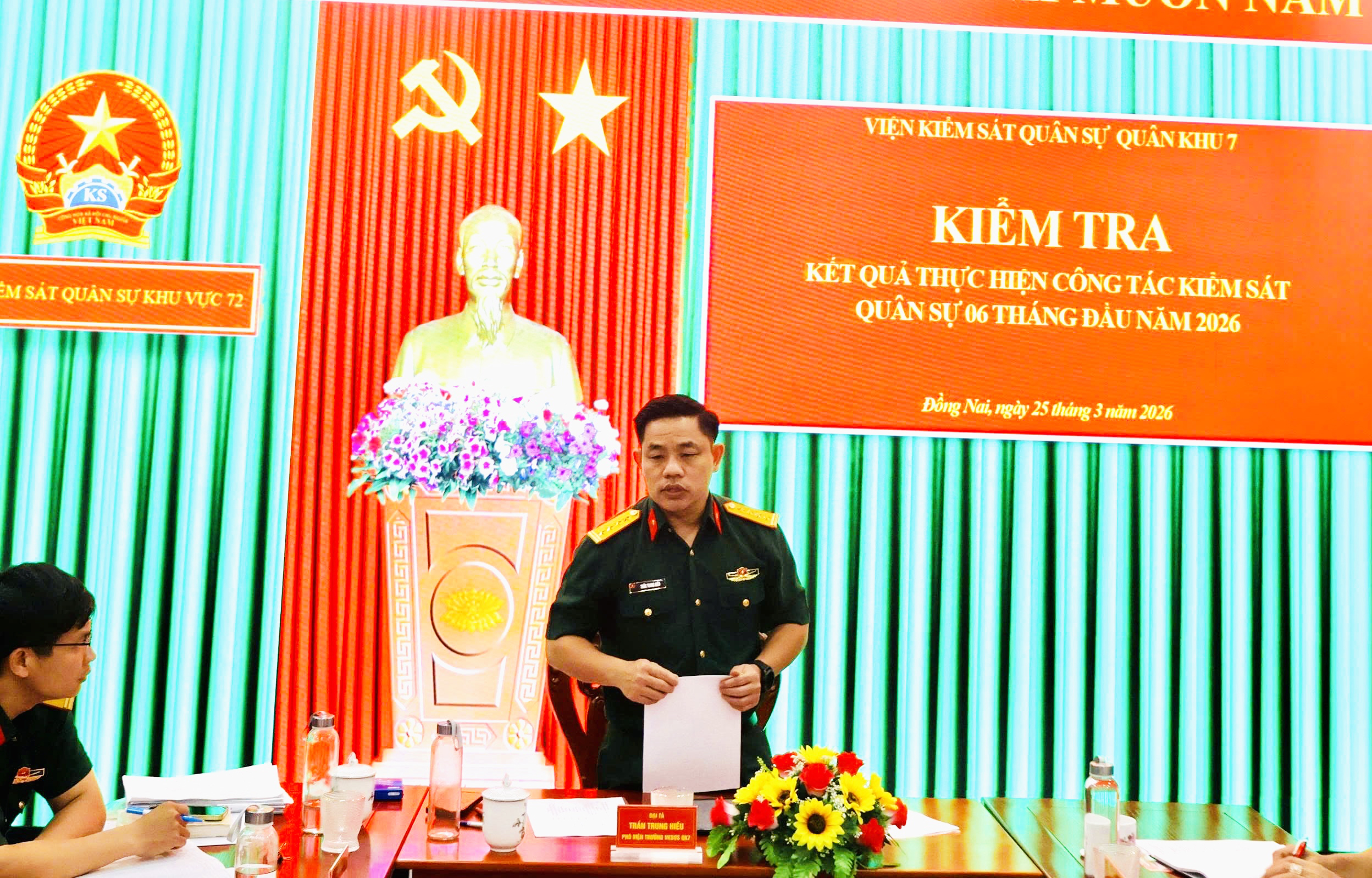 Kiểm tra công tác kiểm sát quân sự tại Viện kiểm sát Quân sự Khu vực 72