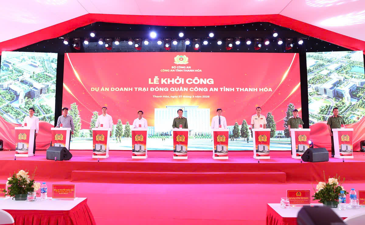 Công an tỉnh Thanh Hóa khởi công dự án doanh trại đóng quân rộng 32 ha