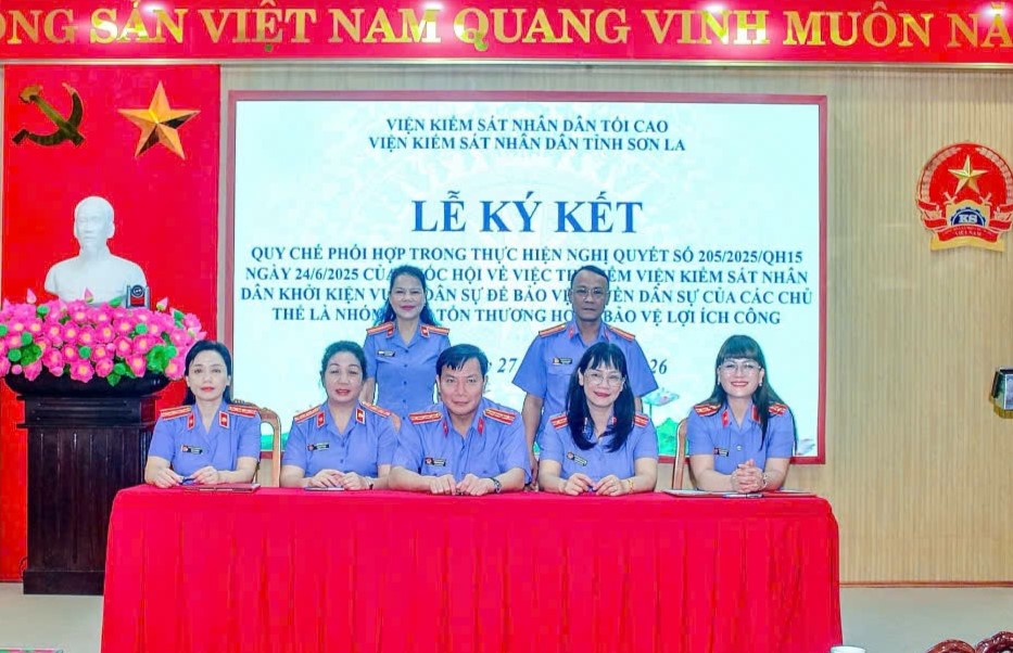 VKSND tỉnh Sơn La ký quy chế phối hợp thực hiện Nghị quyết số 205 của Quốc hội