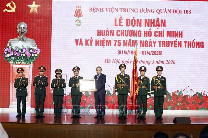 Tổng Bí thư Tô Lâm dự Lễ Kỷ niệm 75 năm Ngày truyền thống của Bệnh viện 108