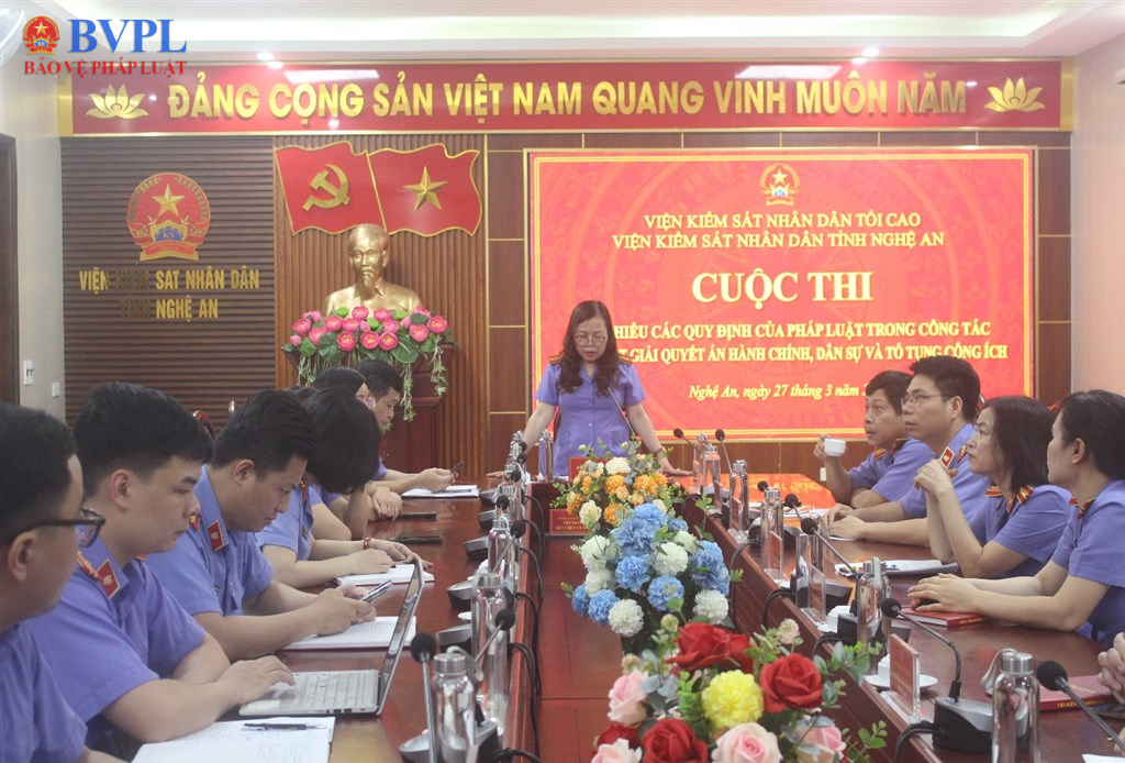 VKSND tỉnh Nghệ An tổ chức thi tìm hiểu pháp luật trực tuyến