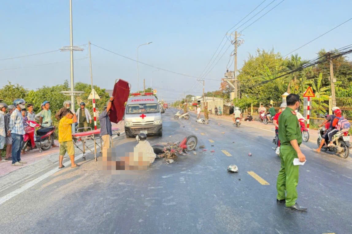 Điều tra vụ tai nạn giữa hai xe máy ở Tây Ninh, một người tử vong