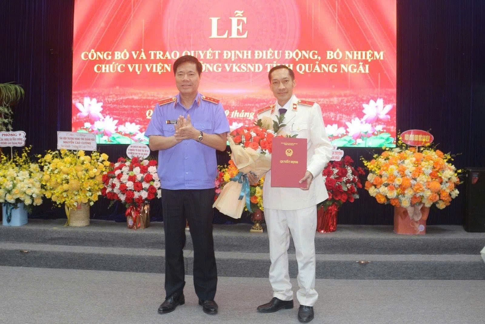 Công bố và trao quyết định bổ nhiệm chức vụ Viện trưởng VKSND tỉnh Quảng Ngãi