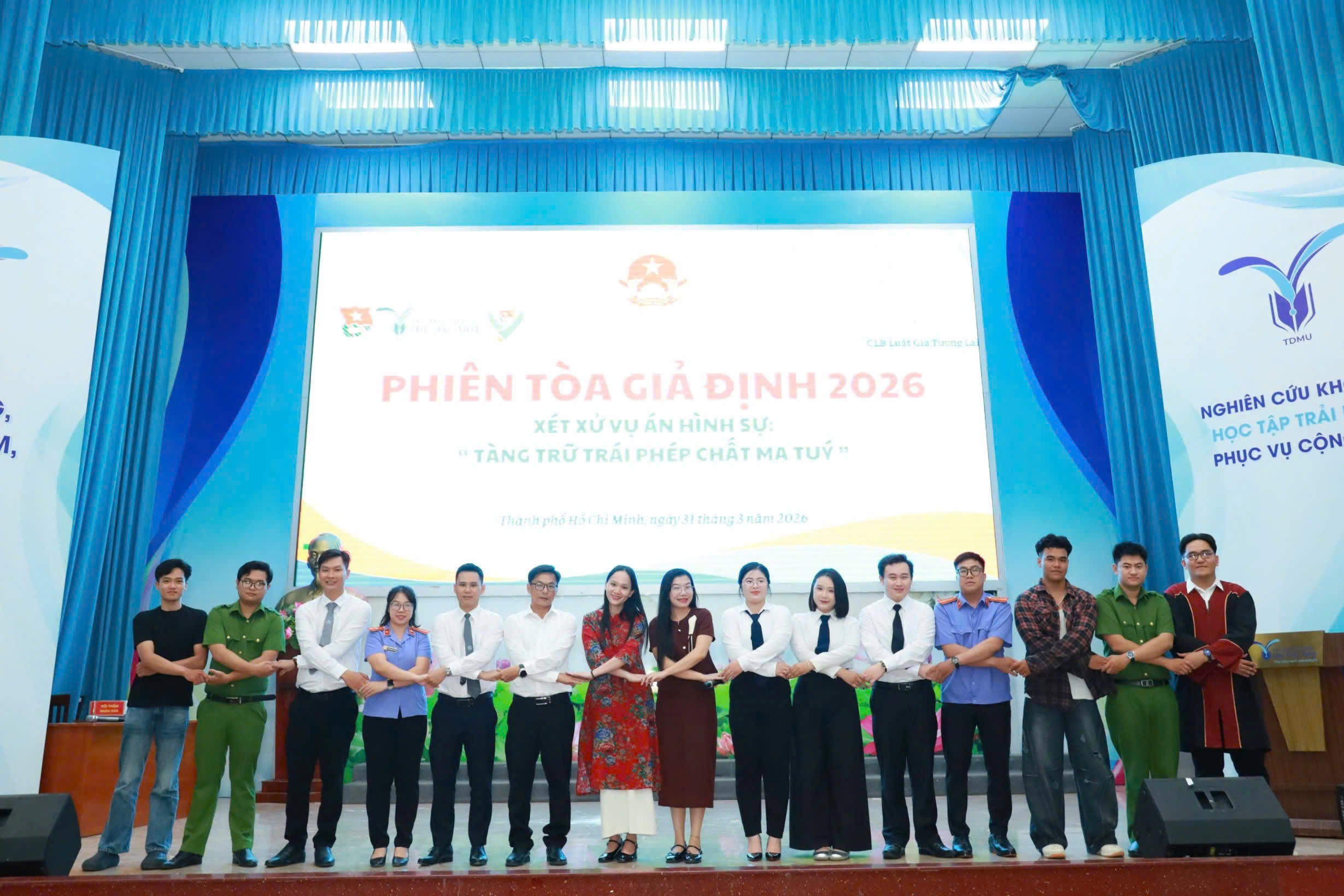 VKSND Khu vực 16 TP Hồ Chí Minh tổ chức phiên tòa giả định về tội “Tàng trữ trái phép chất ma túy”