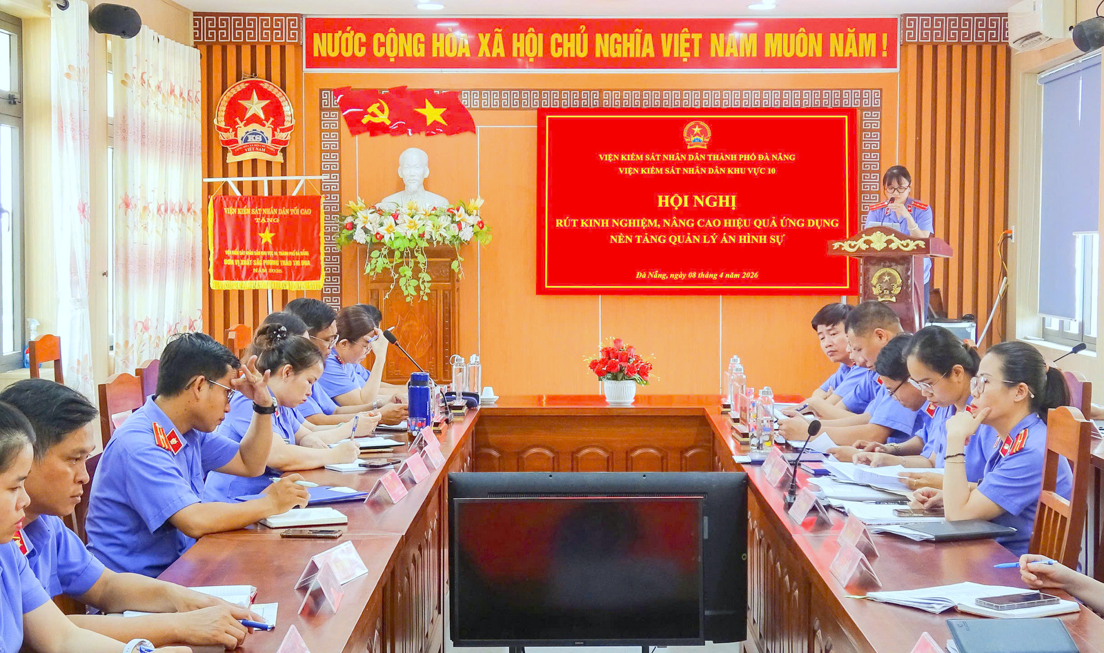 VKSND khu vực 10, TP Đà Nẵng tổ chức hội nghị nâng cao hiệu quả nhập dữ liệu án hình sự