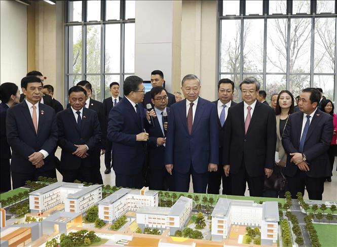 Tổng Bí thư, Chủ tịch nước Tô Lâm khảo sát tại Khu khởi động của thành phố Hùng An Trung Quốc