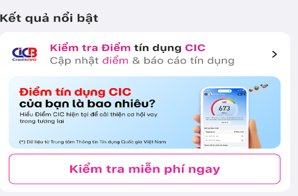 Miễn phí cập nhật điểm tín dụng tháng 4 cho người dân trực tiếp trên MoMo