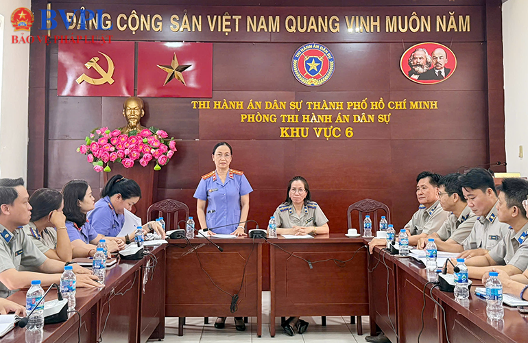 VKSND Khu vực 6 TP Hồ Chí Minh trực tiếp kiểm sát thi hành án dân sự