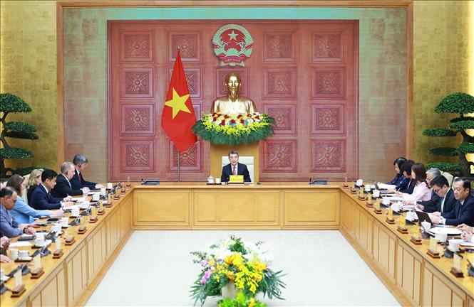 Thủ tướng Lê Minh Hưng làm việc với Đoàn 52 doanh nghiệp hàng đầu Hoa Kỳ