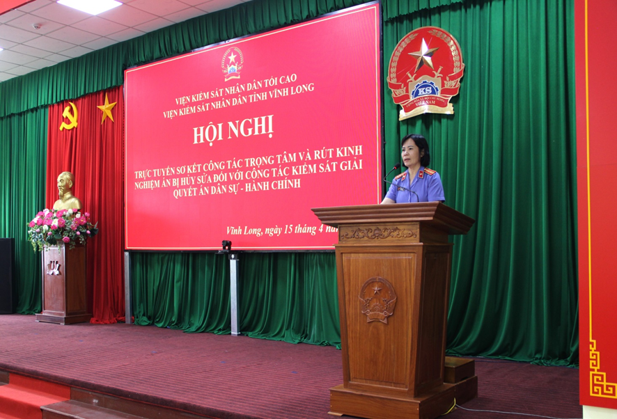 VKSND tỉnh Vĩnh Long tổ chức Hội nghị sơ kết công tác dân sự, hành chính