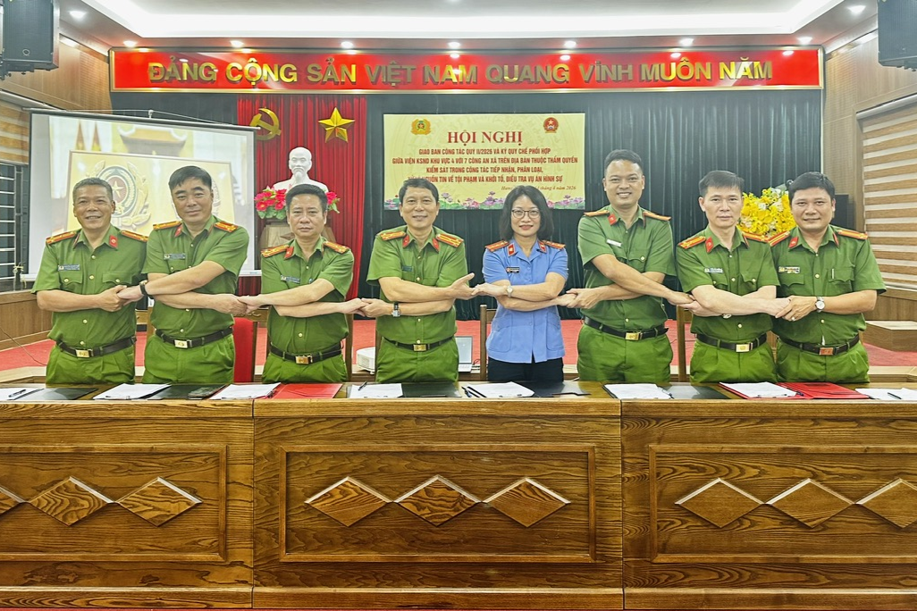 VKSND khu vực 4, tỉnh Hưng Yên ký quy chế phối hợp với Công an 7 xã