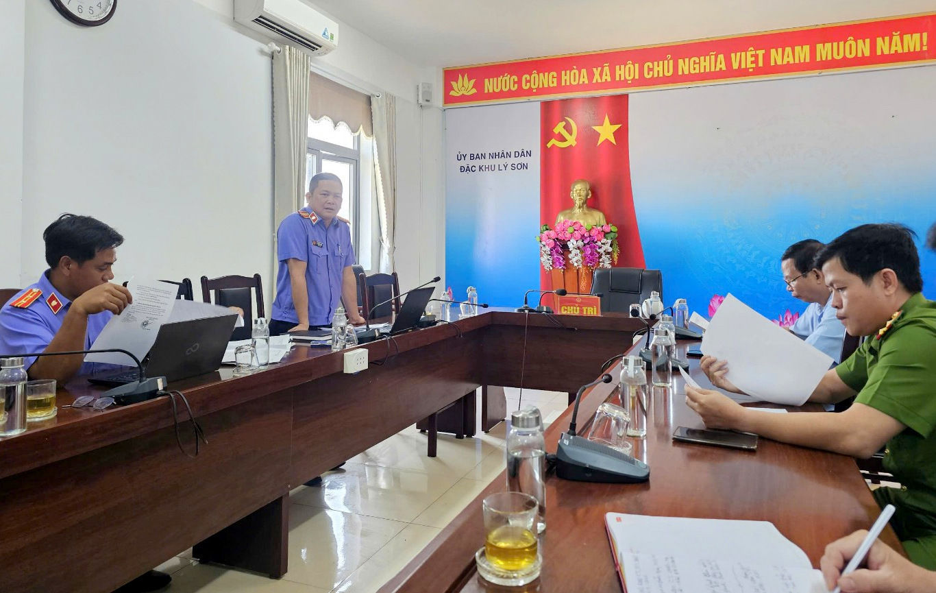 VKSND khu vực 1, Quảng Ngãi trực tiếp kiểm sát thi hành án hình sự tại đặc khu Lý Sơn