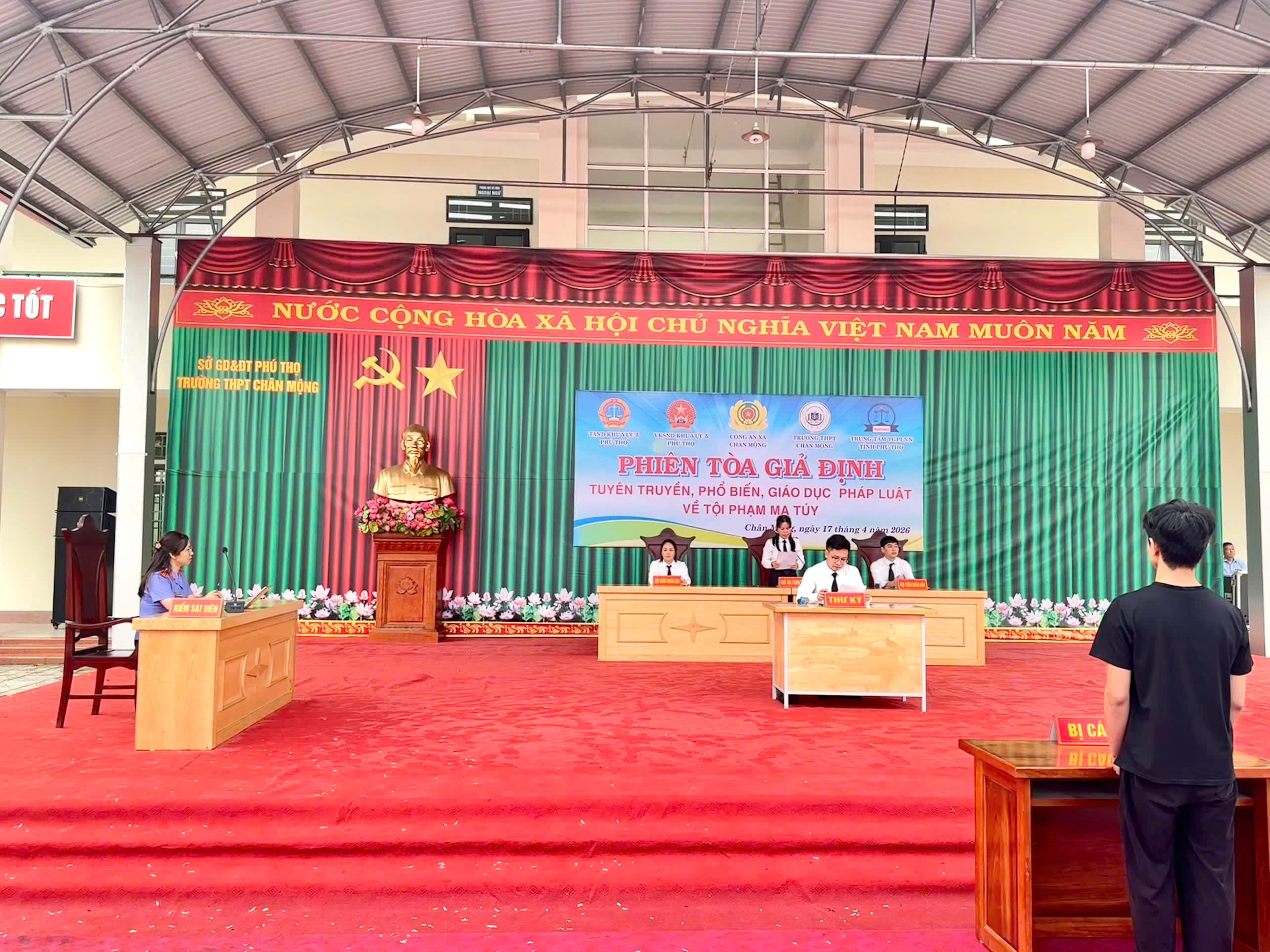 VKSND khu vực 5, tỉnh Phú Thọ tuyên truyền pháp luật thông qua phiên tòa giả định