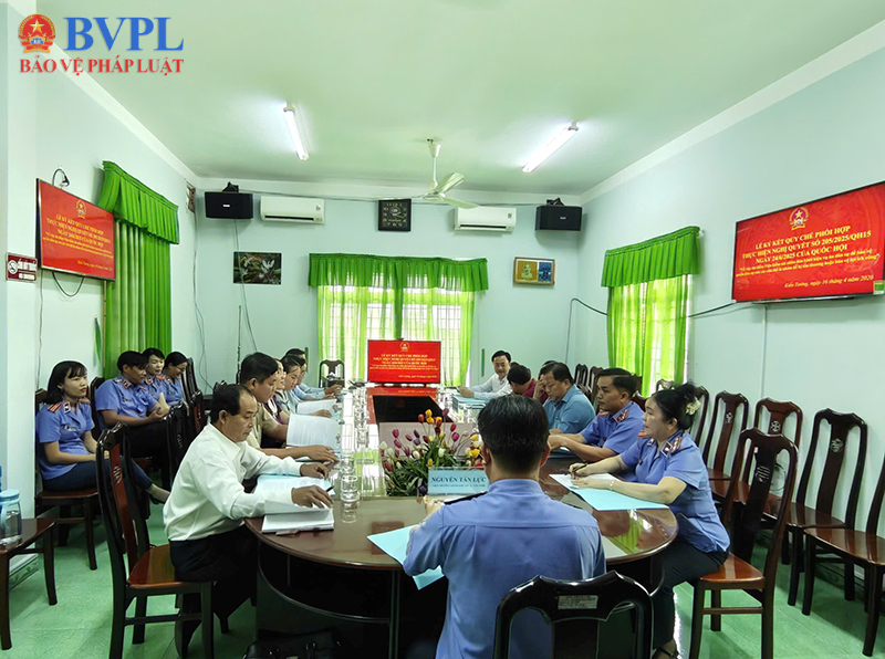 VKSND Khu vực 8 tỉnh Tây Ninh ký kết Quy chế phối hợp thực hiện Nghị quyết 205 2025 QH15