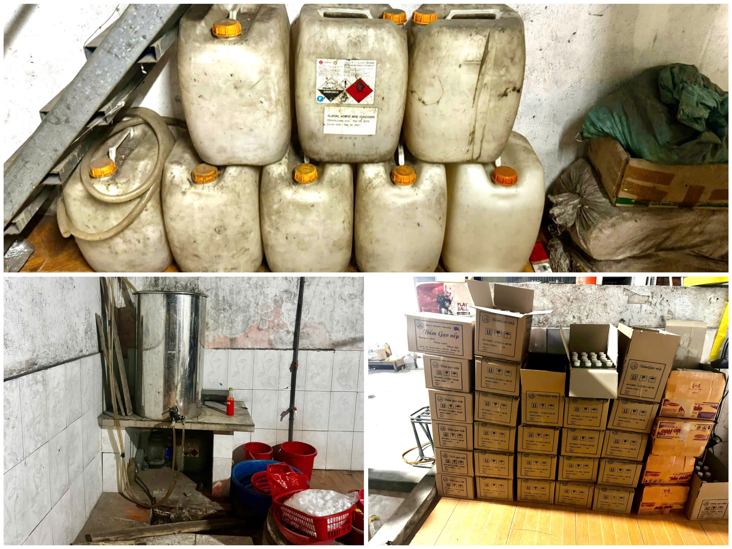 VKSND khu vực 3 – Quảng Ninh phê chuẩn khởi tố vụ sản xuất hơn 800 lít giấm giả