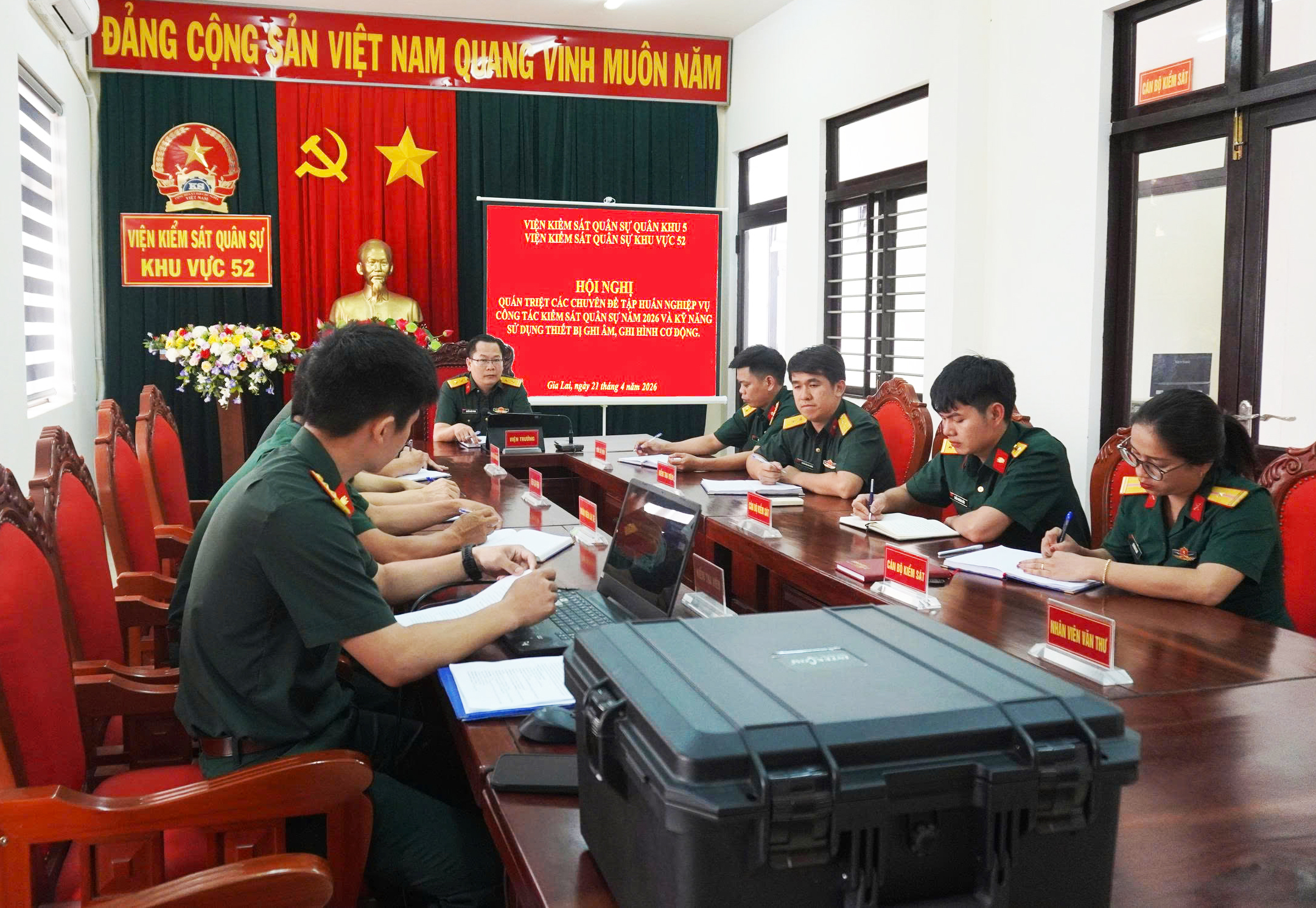 VKSQS khu vực 52 tập huấn nghiệp vụ công tác kiểm sát quân sự năm 2026