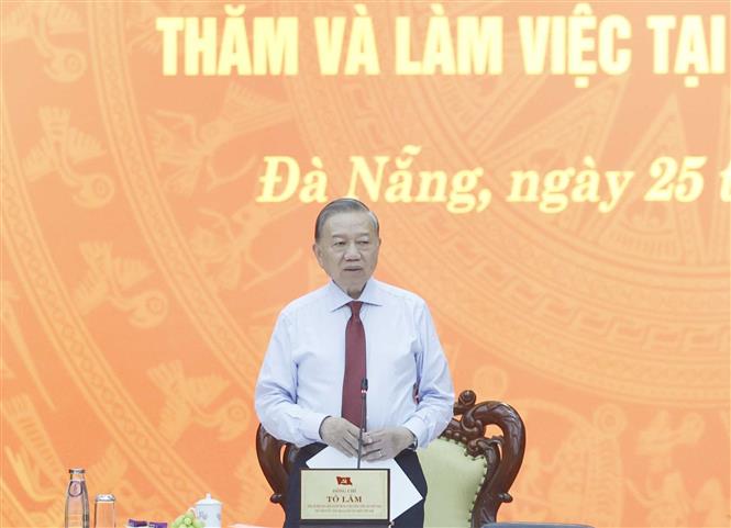 Tổng Bí thư, Chủ tịch nước Tô Lâm Xây dựng Đà Nẵng trở thành một cực tăng trưởng lớn của cả nước