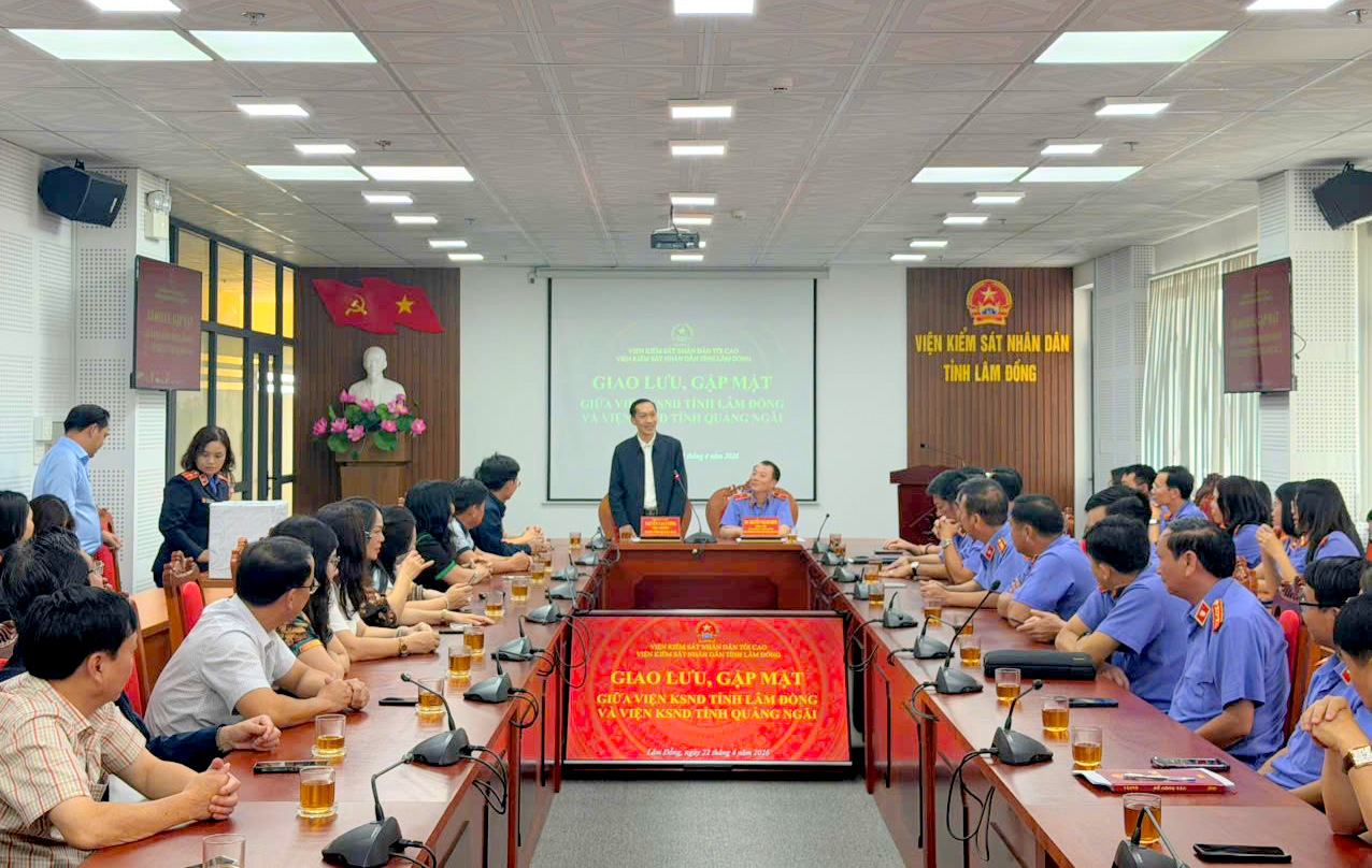 VKSND tỉnh Quảng Ngãi học tập, trao đổi kinh nghiệm tại VKSND tỉnh Lâm Đồng