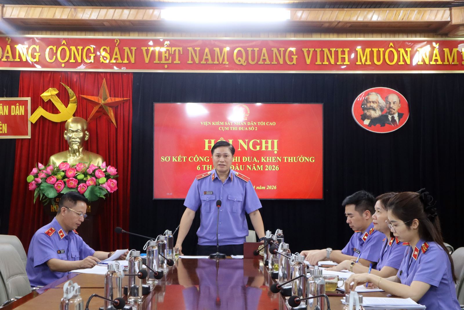 Cụm thi đua số 2 ngành KSND Sơ kết công tác thi đua, khen thưởng 6 tháng đầu năm 2026