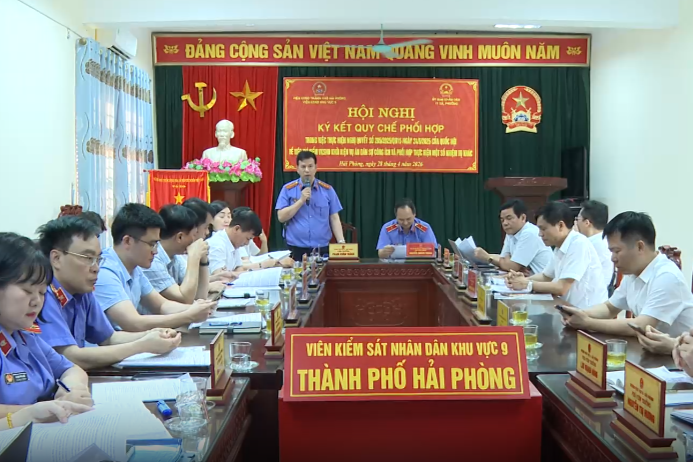 VKSND khu vực 9, TP Hải Phòng ký quy chế phối hợp với UBND 11 xã, phường