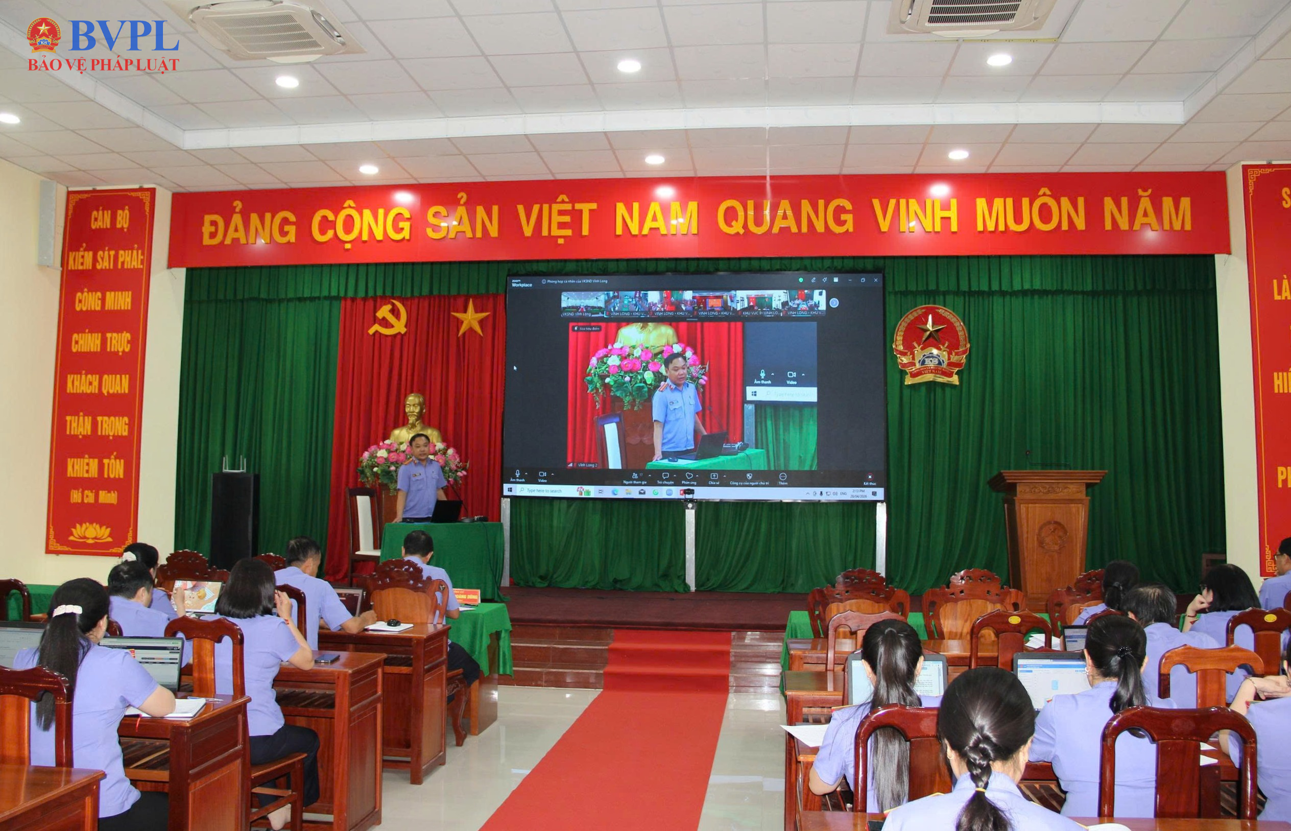 VKSND tỉnh Vĩnh Long tập huấn sử dụng phần mềm “Họp không giấy