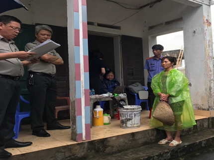 VKSND tỉnh Hưng Yên kiểm sát cưỡng chế giao quyền sử dụng đất