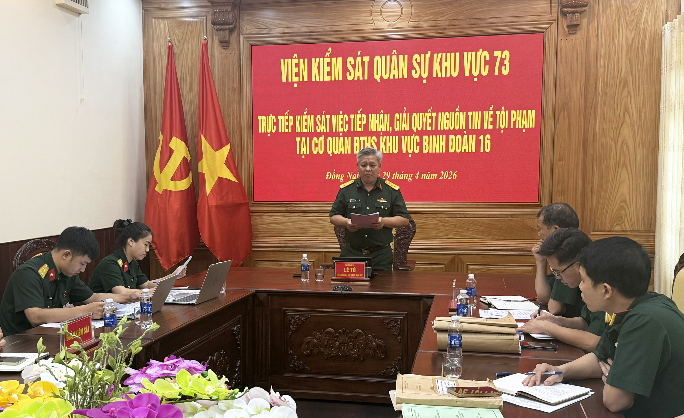 VKS Quân sự Khu vực 73 trực tiếp kiểm sát tại Cơ quan Điều tra hình sự Khu vực Binh đoàn 16