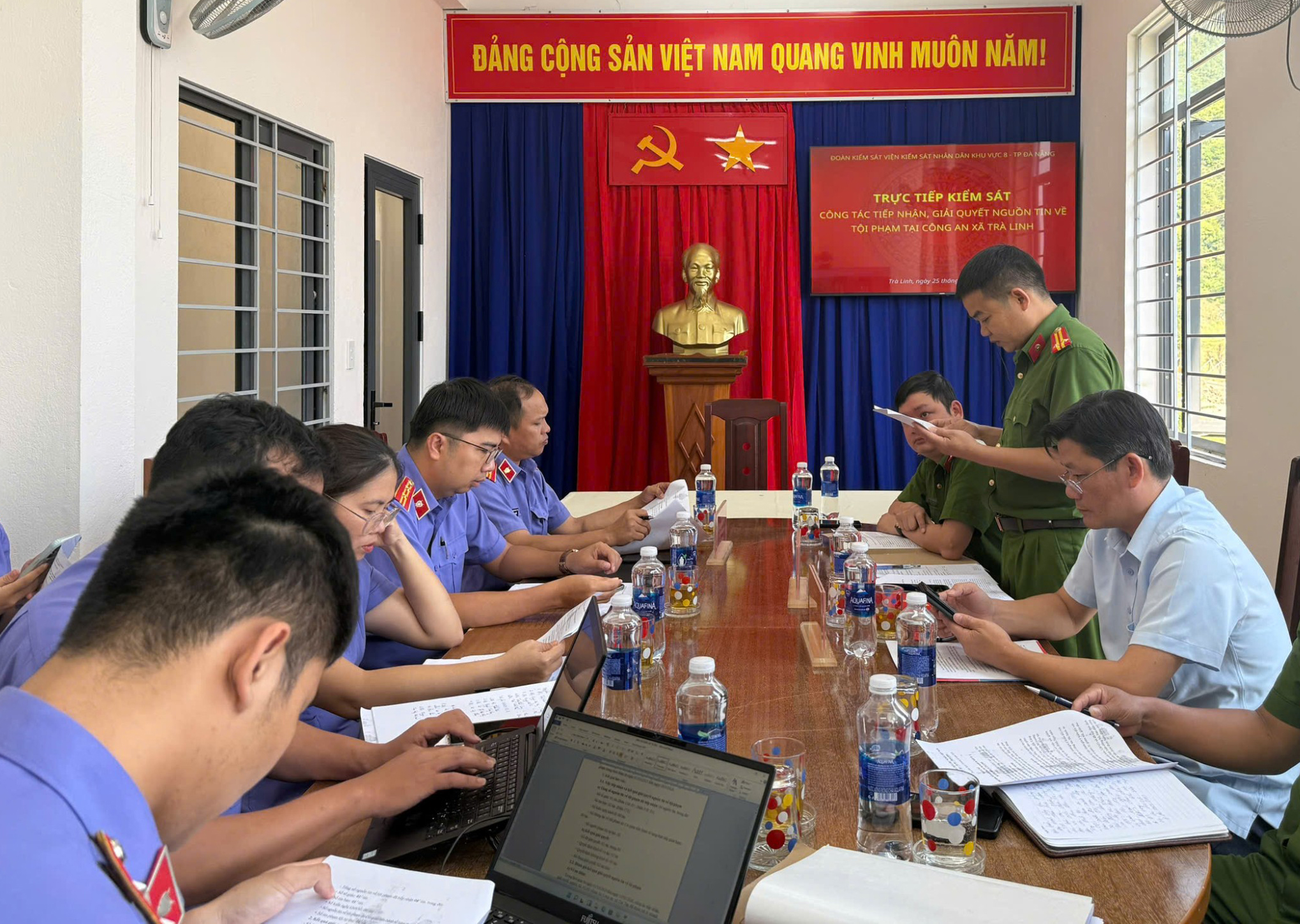 Trực tiếp kiểm sát tại Công an và UBND xã Trà Linh, TP Đà Nẵng