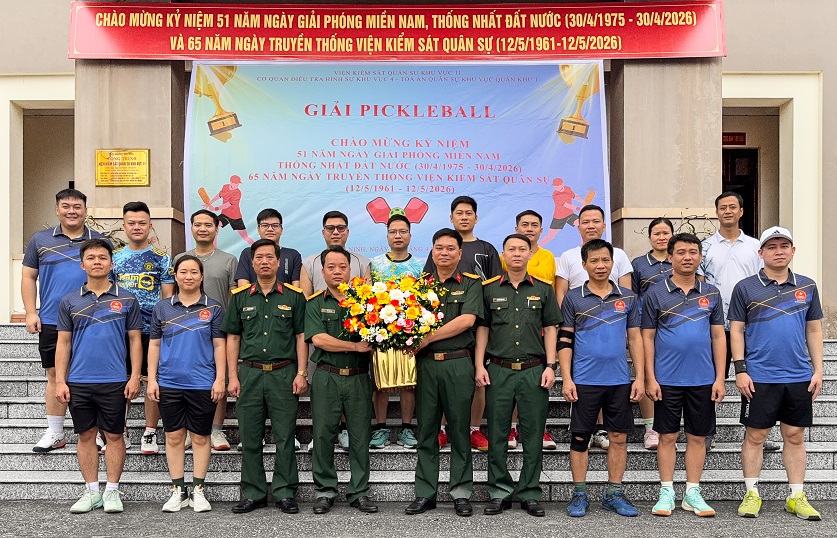 Sôi nổi giải giao lưu Pickleball chào mừng 65 năm Ngày truyền thống Viện Kiểm sát quân sự