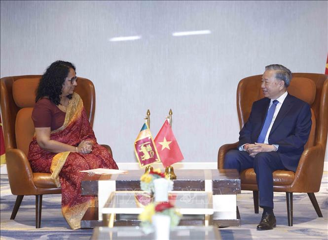 Tổng Bí thư, Chủ tịch nước Tô Lâm hội kiến Thủ tướng Sri Lanka Harini Amarasuriya