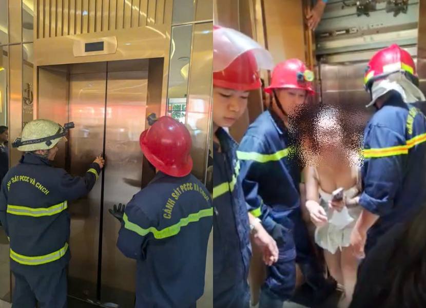 Cảnh sát giải cứu 7 phụ nữ kẹt trong thang máy tại cơ sở thẩm mỹ