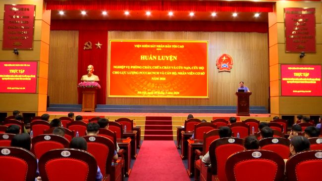 VKSND tối cao tổ chức thực tập phương án phòng cháy, chữa cháy và cứu nạn, cứu hộ năm 2026