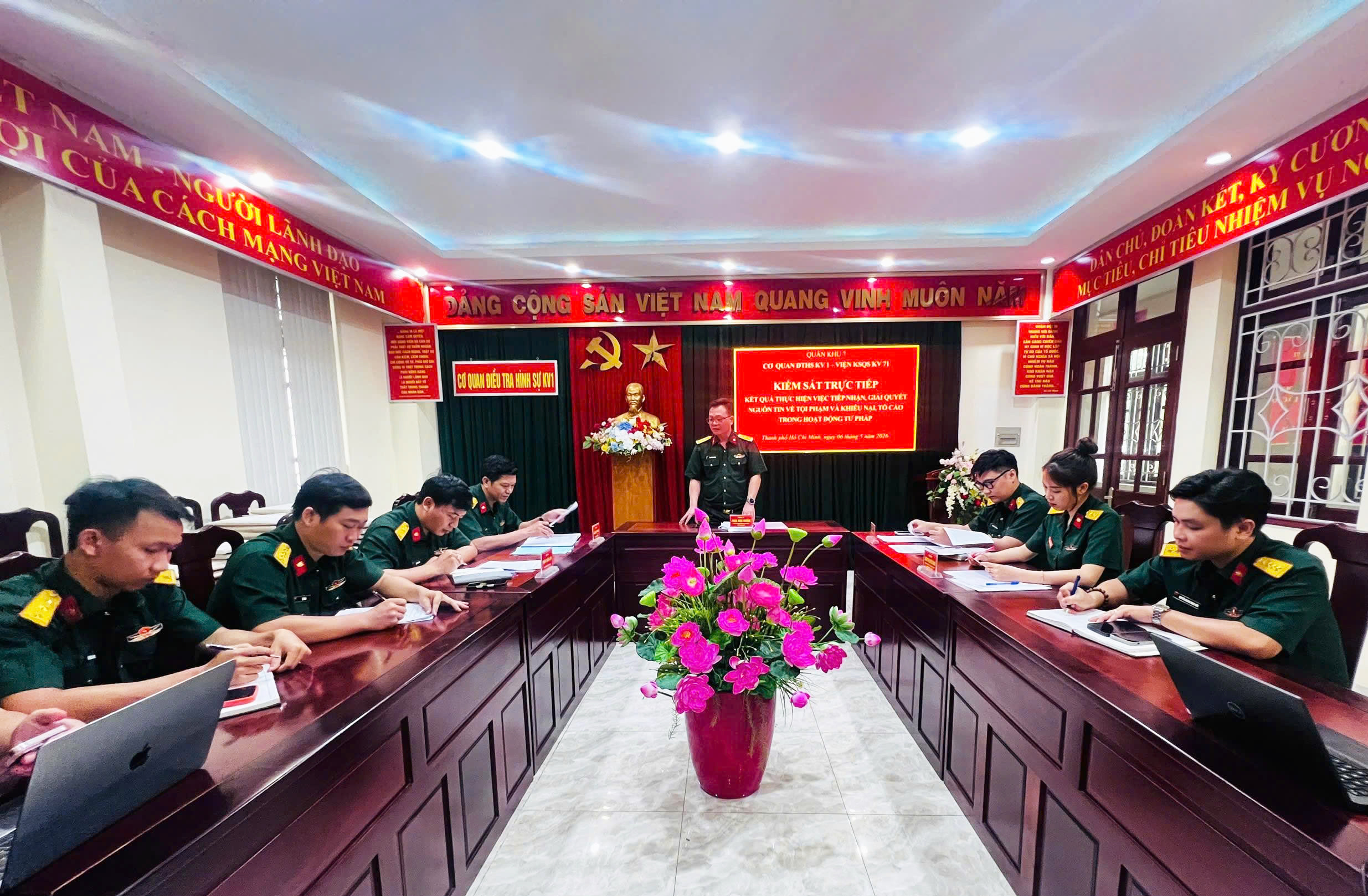 VKS Quân sự Khu vực 71 trực tiếp kiểm sát việc tiếp nhận, giải quyết nguồn tin về tội phạm