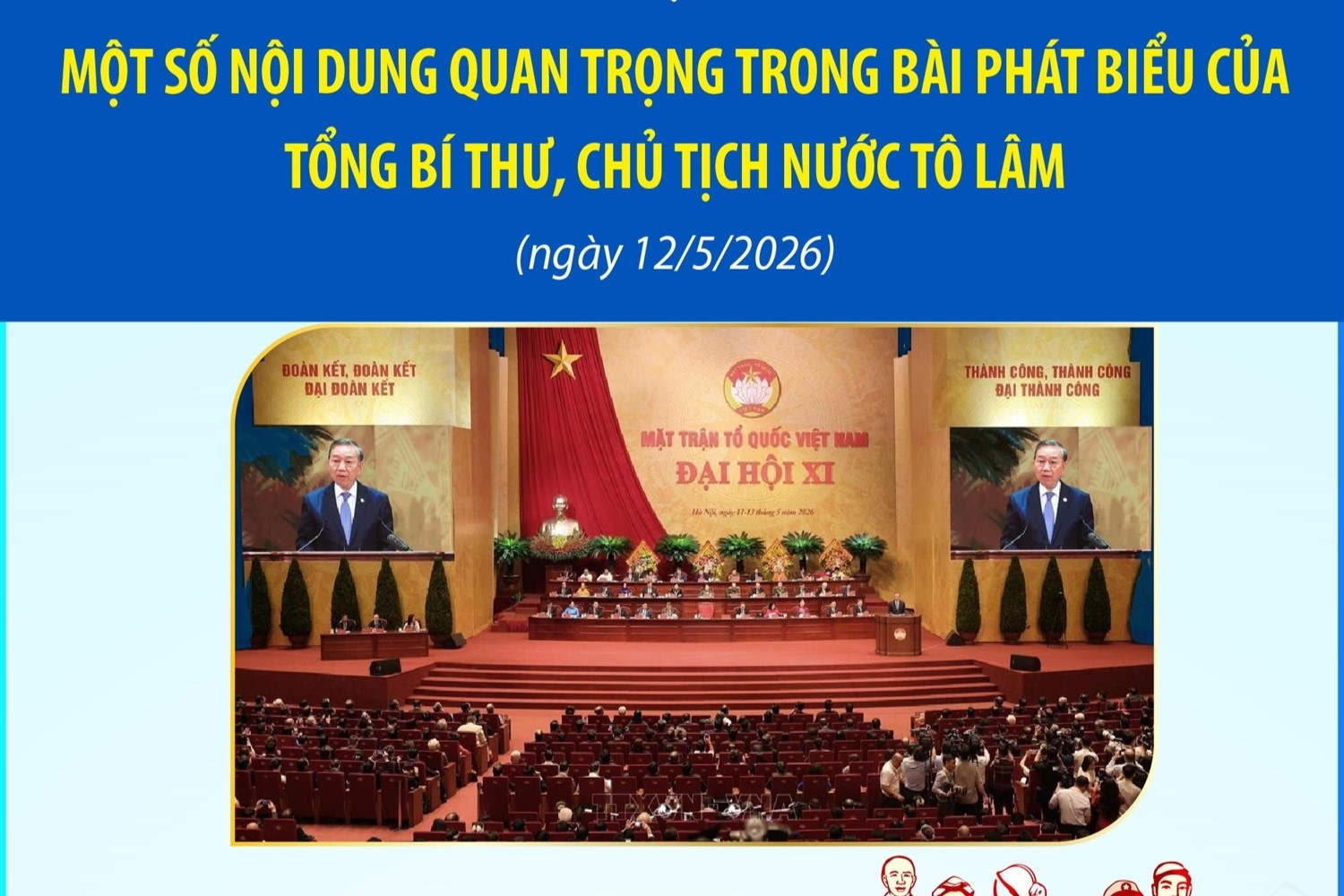 Một số nội dung quan trọng trong bài phát biểu của Tổng Bí thư, Chủ tịch nước Tô Lâm tại Đại hội đại biểu toàn quốc Mặt trận Tổ quốc Việt Nam lần thứ XI, nhiệm kỳ 2026-2031