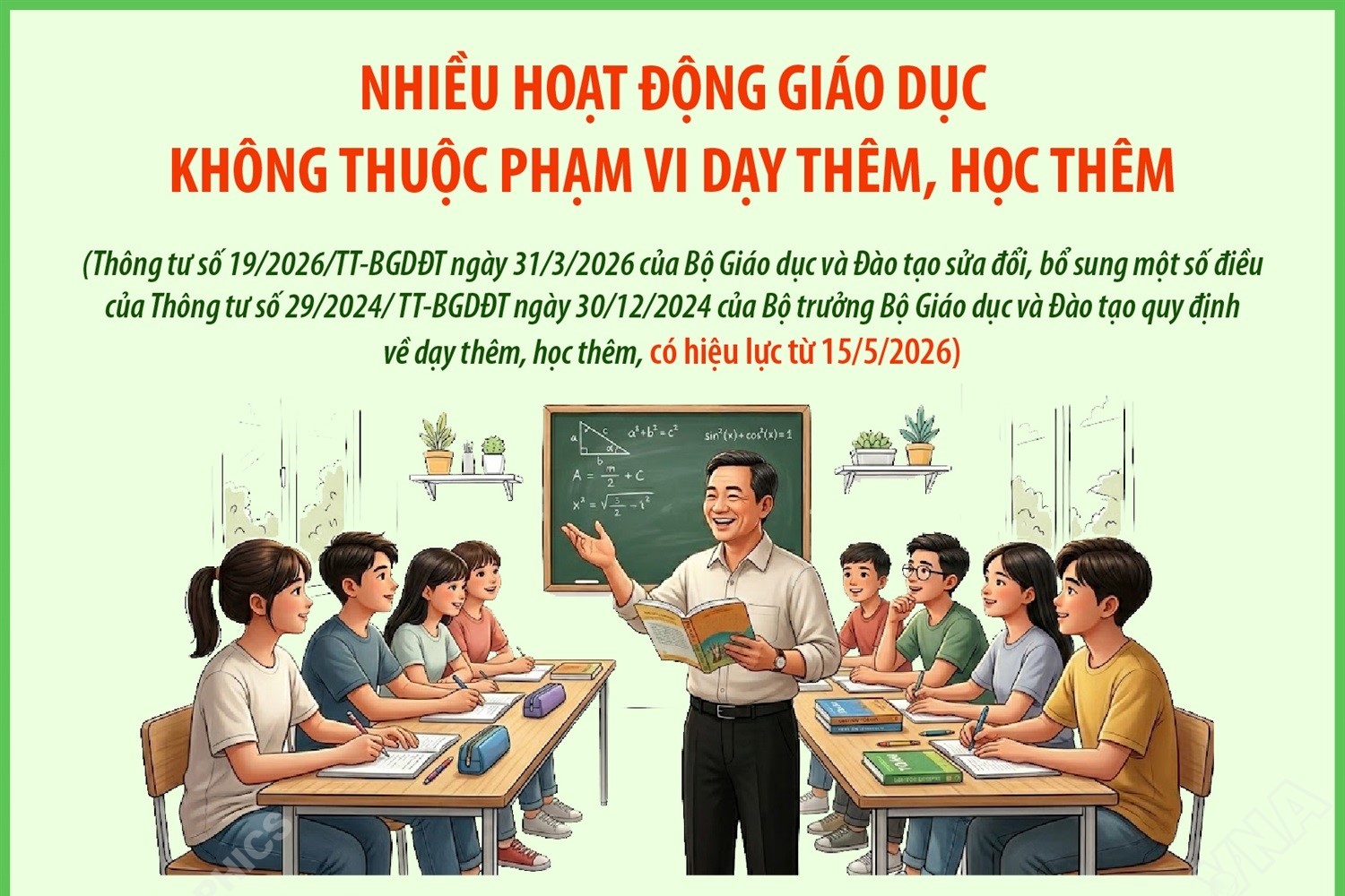 Nhiều hoạt động giáo dục không thuộc phạm vi dạy thêm, học thêm