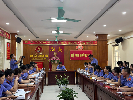 Đoàn công tác Cục 2, VKSND tối cao khảo sát việc triển khai nền tảng Quản lý án hình sự tại VKSND khu vực 1, tỉnh Thanh Hóa