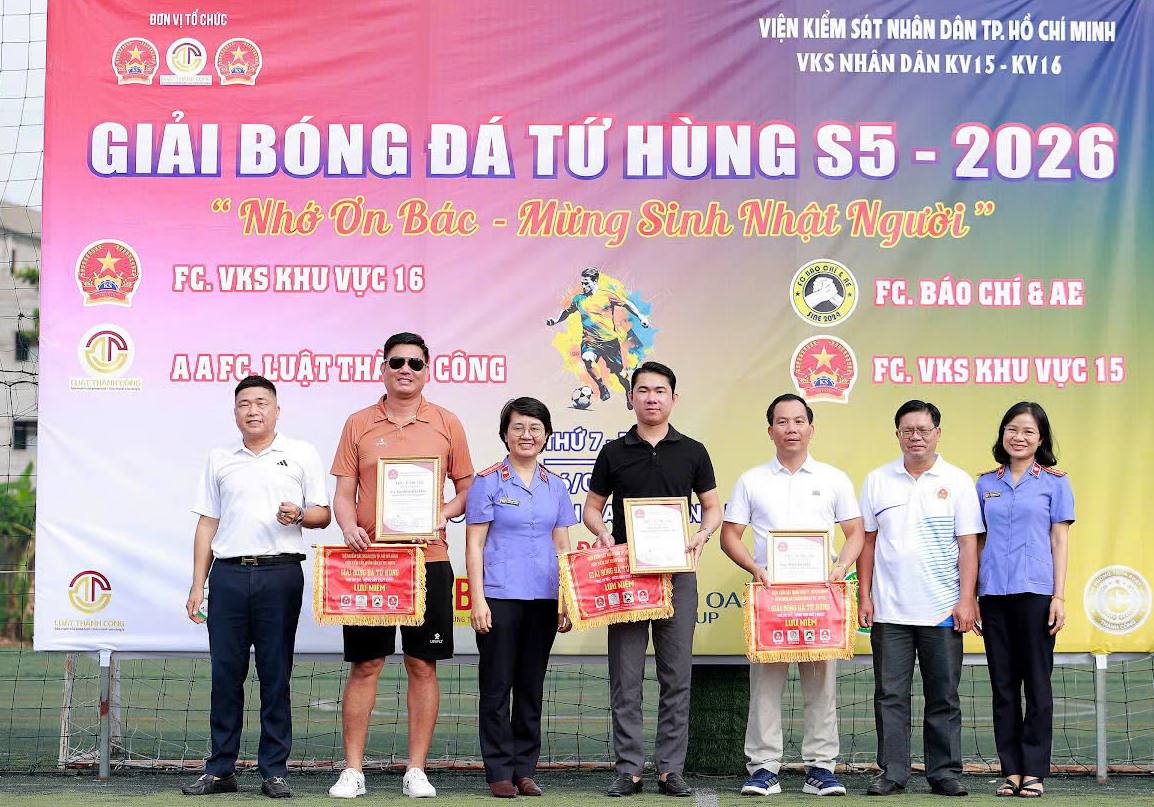 VKSND Khu vực 16 phối hợp tổ chức giải bóng đá “Nhớ ơn Bác - Mừng sinh nhật Người”