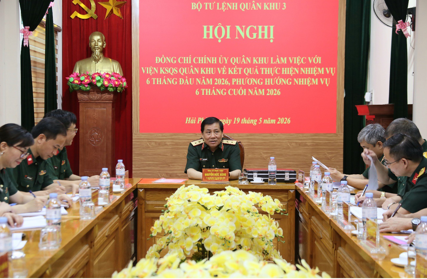 Chính ủy Quân khu làm việc với Viện kiểm sát quân sự Quân khu 3