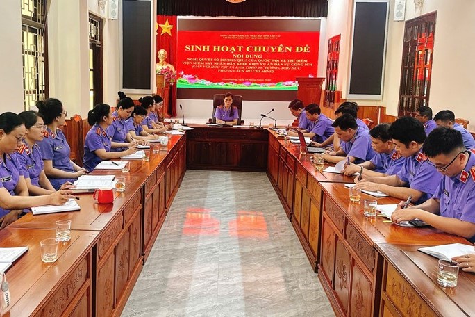 VKSND khu vực 6, tỉnh Lào Cai sinh hoạt chuyên đề về Nghị quyết 205 của Quốc hội