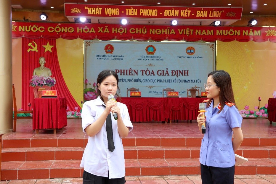 Phiên tòa giả định về ma túy giúp học sinh nâng cao ý thức chấp hành pháp luật