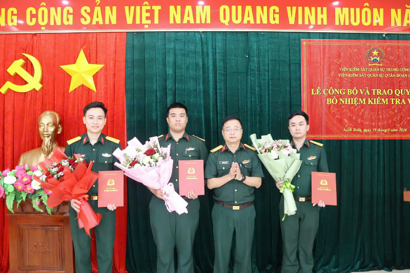 VKSQS Quân đoàn 12 tổ chức Lễ công bố và trao quyết định bổ nhiệm Kiểm tra viên