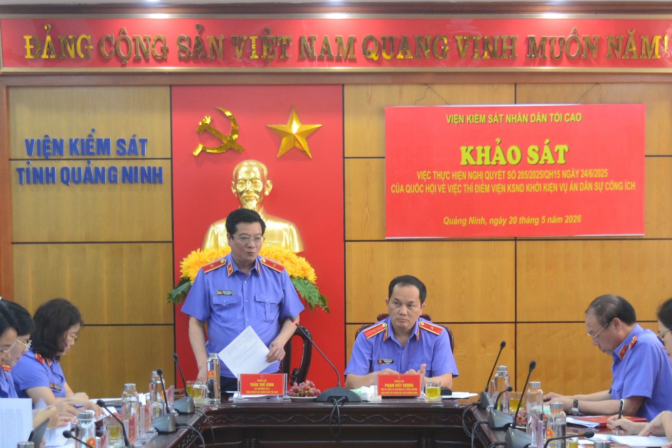 VKSND tối cao khảo sát việc thực hiện Nghị quyết 205 tại Quảng Ninh