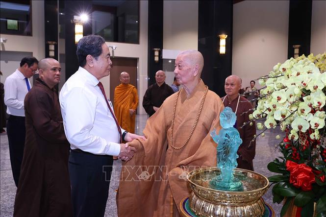 Chủ tịch Quốc hội Trần Thanh Mẫn chúc mừng Đại lễ Phật đản tại TP Hồ Chí Minh