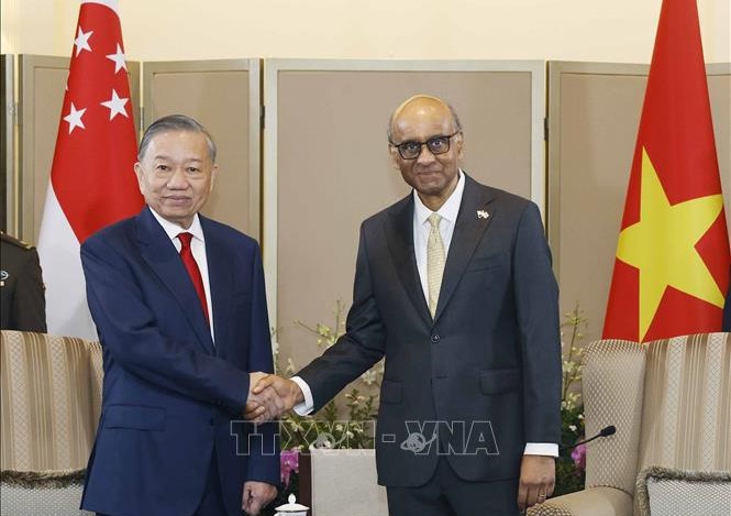 Tổng Bí thư, Chủ tịch nước Tô Lâm hội đàm với Tổng thống Singapore Tharman Shanmugaratnam
