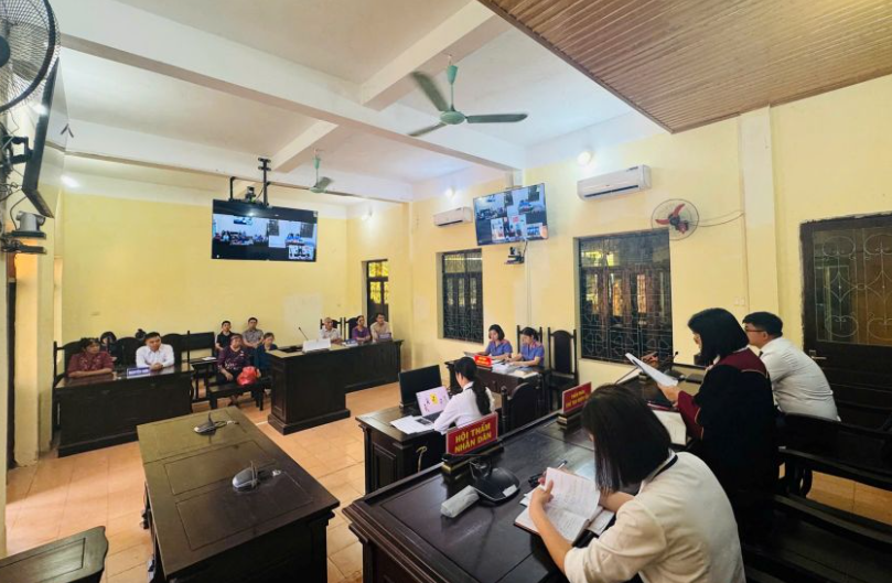 Phối hợp tổ chức phiên tòa dân sự rút kinh nghiệm trực tuyến hai cấp