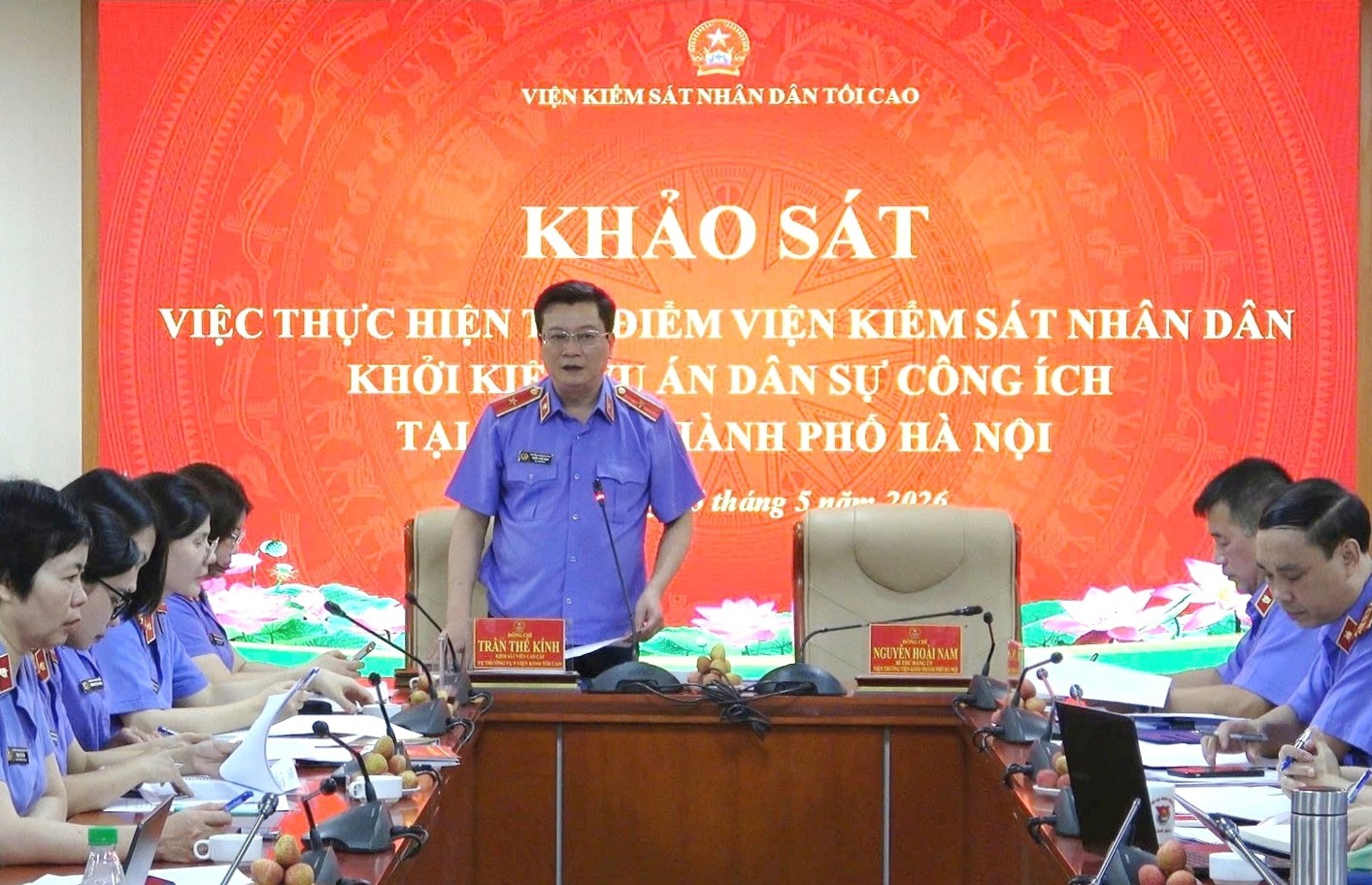 VKSND tối cao khảo sát việc thực hiện thí điểm khởi kiện vụ án dân sự công ích tại Hà Nội