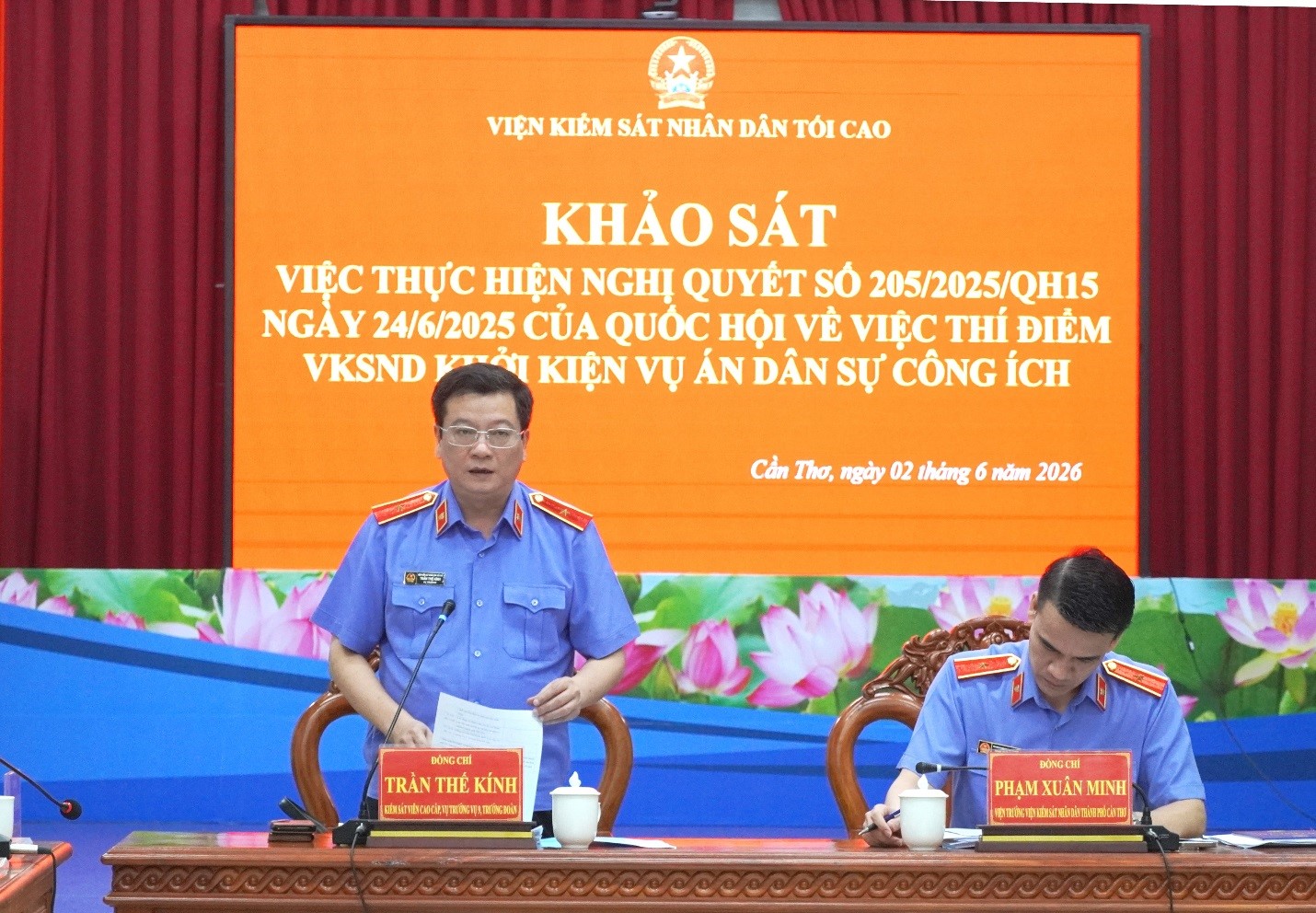 VKSND tối cao khảo sát kết quả thực hiện thí điểm khởi kiện vụ án dân sự công ích tại Cần Thơ