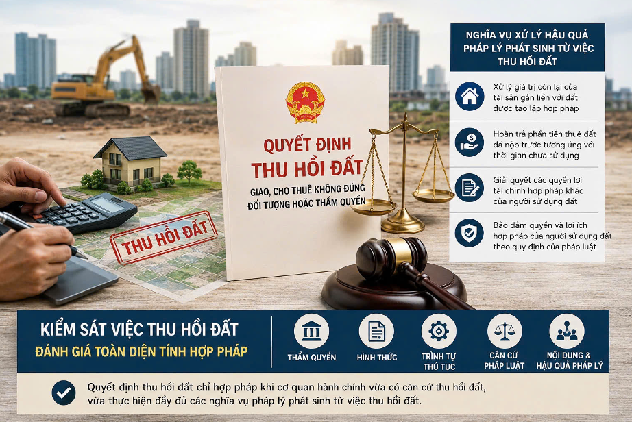 Nghĩa vụ xử lý hậu quả pháp lý khi thu hồi đất Góc nhìn từ công tác kiểm sát án hành chính