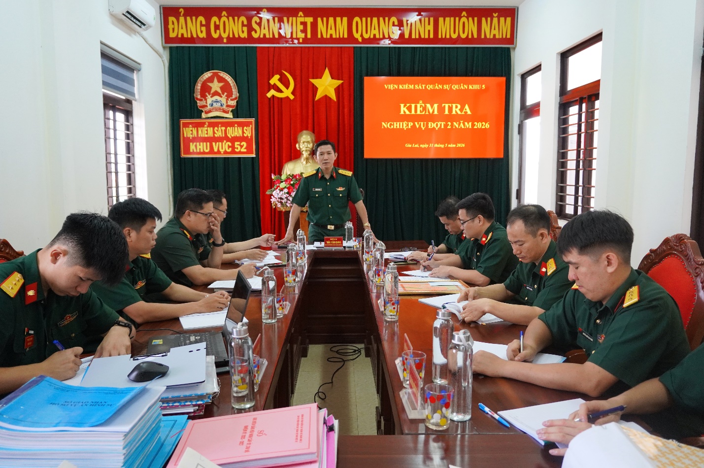 VKSQS Quân khu 5 kiểm tra công tác kiểm sát quân sự tại VKSQS khu vực 52