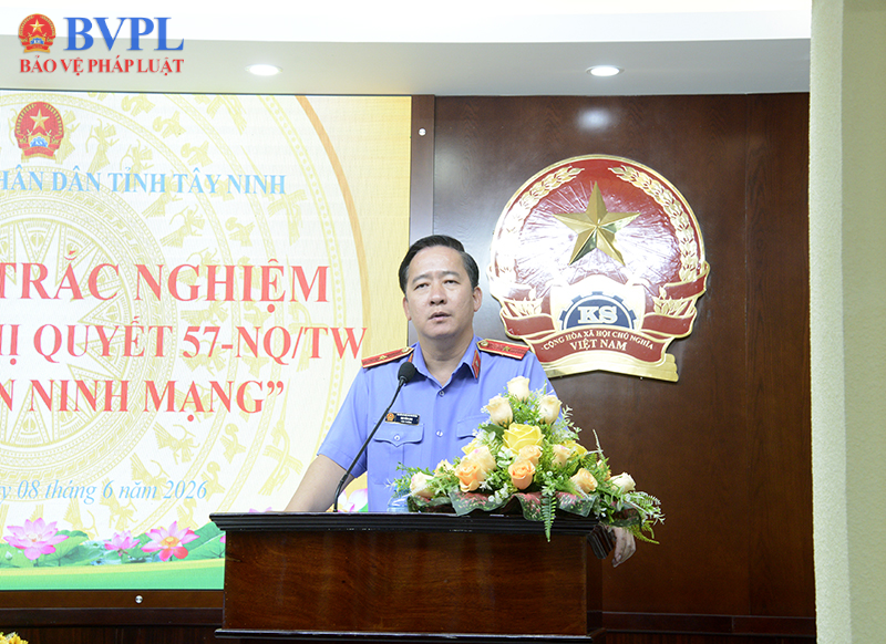 VKSND tỉnh Tây Ninh thi tìm hiểu Nghị quyết 57-NQ TW và Luật An ninh mạng